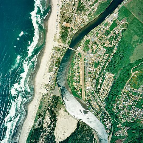 Aerial photo of Pacific City Oregon