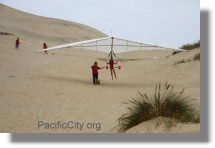 Hang Gliding in Pacific City - ready for take off
