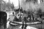 Schooner Della of Pacific City Tillamook above Woods 1906